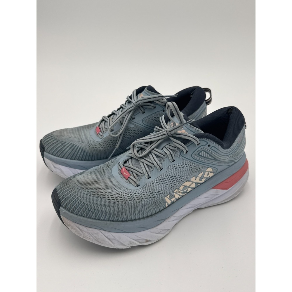 Hoka‎ One One Bondi 7 1110519-BFOB Womens US 8 Running Shoes Blue Fog Sneakers